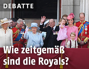 Die britische Königsfamilie auf dem Balkon