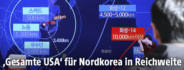 Fernseh&uuml;bertragung des Raketentests