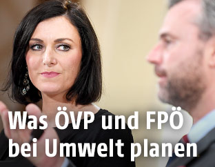 Elisabeth Köstinger (ÖVP) und Norbert Hofer (FPÖ)