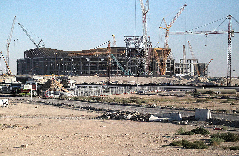 © ReutersNaseem Zeitoon Baustelle eines Stadions