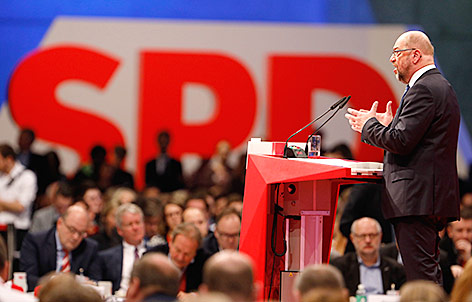 SPD-Chef Martin Schulz hält eine Rede am Bundesparteitag