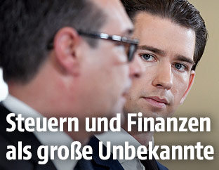 FPÖ-Bundesparteiobmann Heinz-Christian Strache und ÖVP-Bundesparteiobmann Sebastian Kurz