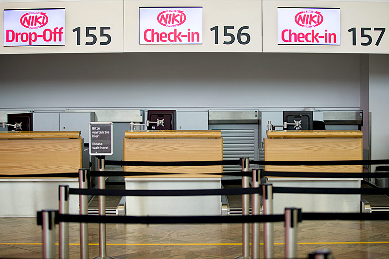 © APA/Georg Hochmuth Niki Check-in Schalter
