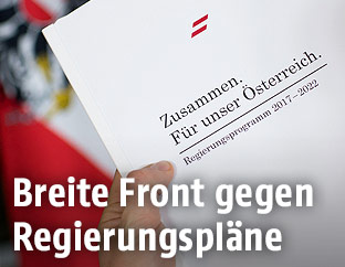 Exemplar des Regierungsprogramm