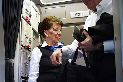 © APA/AFP/Eric Baradat Stewardess Bette Nash