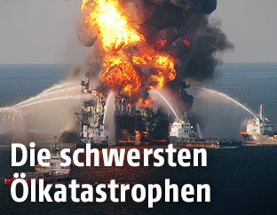 Brennende Ölplattform
