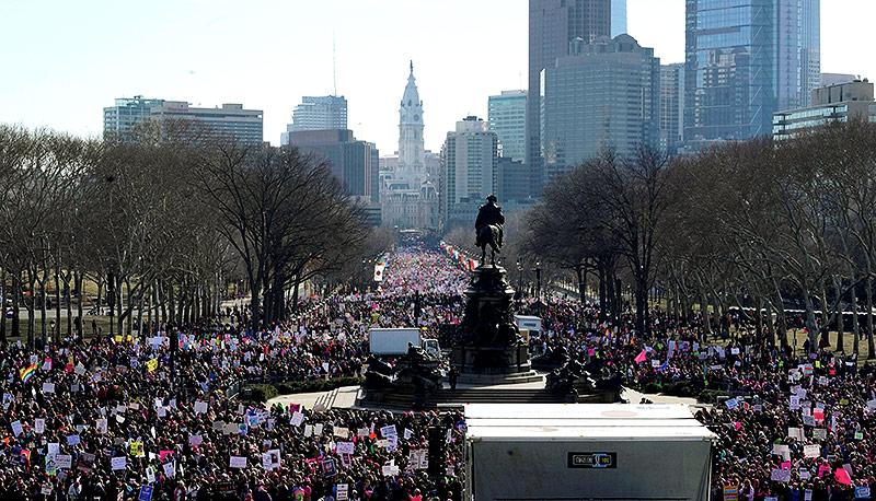 © Reuters/Jessica Kourkounis
Demonstrantinnen beim Woman'n March in Philadelphia