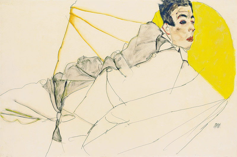 © Leopold Museum, Wien, Inv.Nr. 1408 Egon Schiele, Liegender Knabe (Erich Lederer), 1913