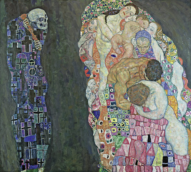 GUSTAV KLIMT, "Tod und Leben", 1910/11, umgearbeitet 1915/16