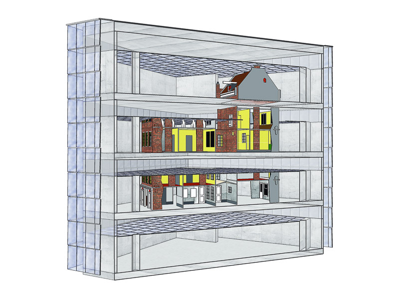 Visualisierung zeigt den Bauplan des Hope House