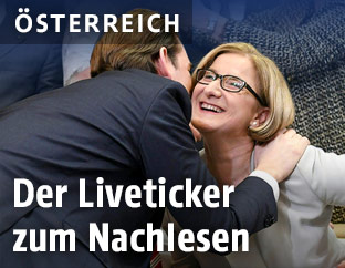 &Ouml;VP-Spitzenkandidatin Mikl-Leitner und Bundeskanzler Kurz