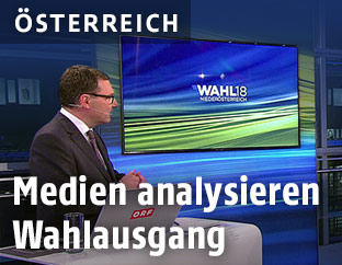 ORF-Journalist im Studio