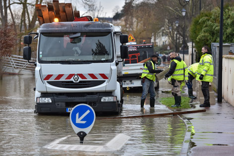 © APA/AFP/Christophe Archambault Überschwemmung an der Seine