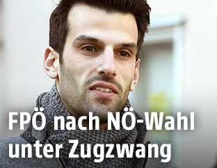 Der nieder&ouml;sterreichische FP&Ouml;-Spitzenkandidat Udo Landbauer<br />
