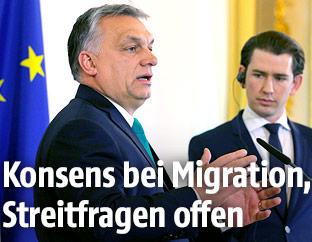 Ungarns Premierminister Viktor Orban und Bundeskanzler Sebastian Kurz