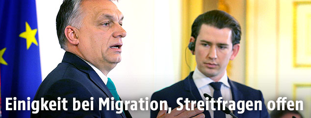 Ungarns Premierminister Viktor Orban und Bundeskanzler Sebastian Kurz