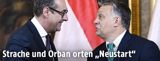 Vize-Bundeskanzler HC Strache und Ungarns Premierminister Viktor Orban