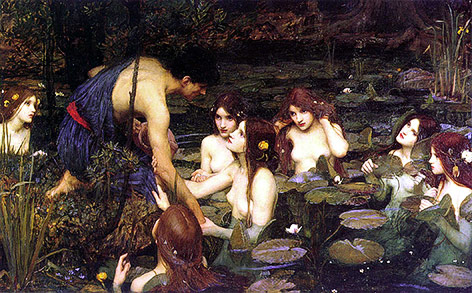 © John William Waterhouse (Public domain) Gemälde Hylas and the Nymphs
