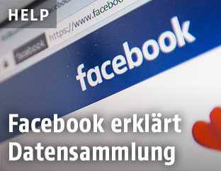 Facebook auf Bildschirm