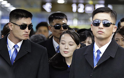 © APA/AP/Lee Jin-man Die Schwester von Nordkoreas Machthaber Kim Jong Un, Kim Yo Jong, nach ihrer Ankunft in Pyeongchang