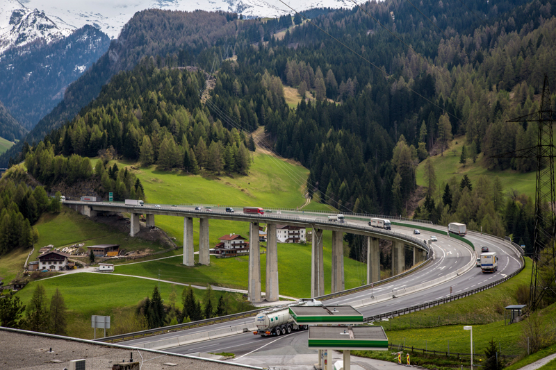 © ORF.at/Lukas Krummholz Blick auf die A22 Brennerautobahn