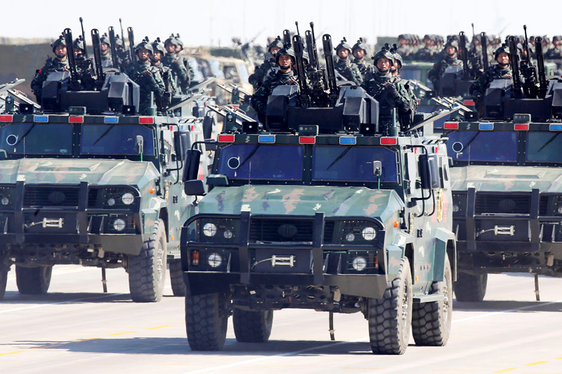 Militärparade in China