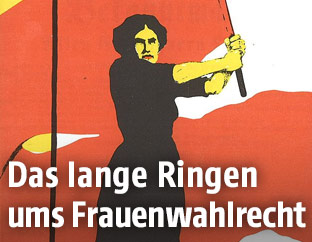 Historisches Plakat "Heraus mit dem Frauenwahlrecht"