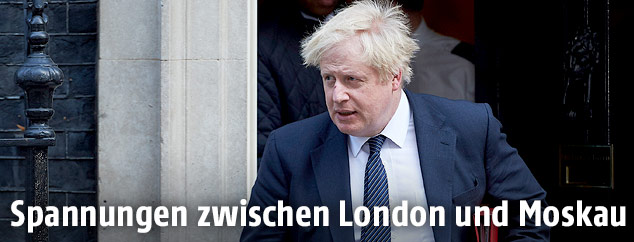 Der britische Außenminister Boris Johnson beim Verlassen von Downing Street 10