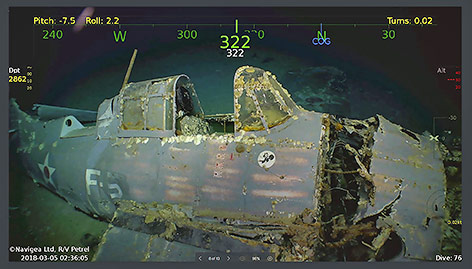 © APA/AFP/Paul G. Allen Wrack der USS Lexington