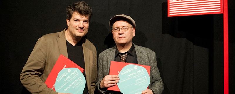 Die Gewinner der Hauptpreise auf der Diagonale: Nikolaus Geyrhaler (Dokumentarfilm, links) und Christian Frosch (Spielfilm).