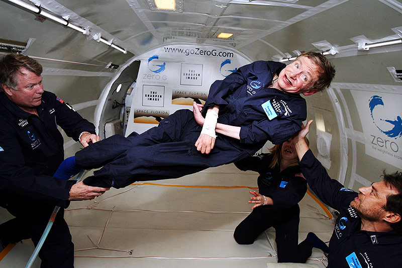 © picturedesk.com/AFP/ZERO G Stephen Hawking