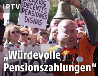 Demonstrationsteilnehmer in Madrid
