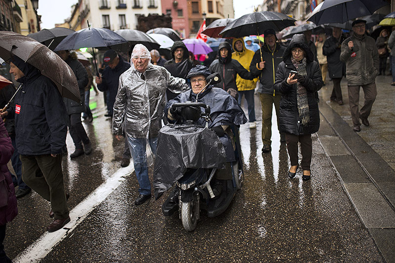 Demonstrationsteilnehmer in Madrid