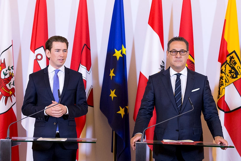 © ORF.at/Roland Winkler Bundeskanzler Sebastian Kurz und Vizekanzler Heinz-Christian Strache Strache