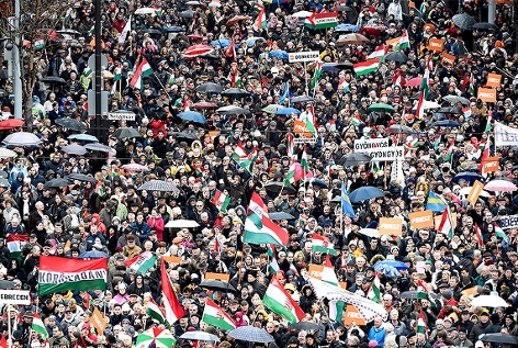 Kundgebung in Budapest