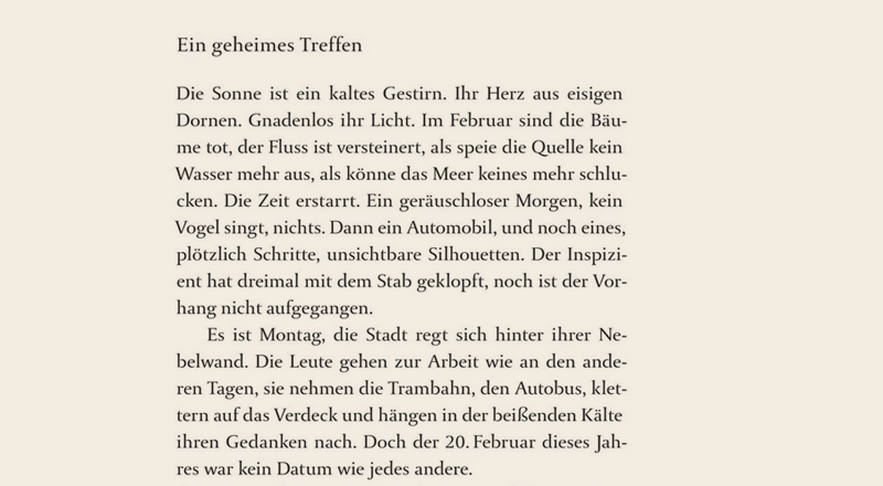 © Matthes & Seitz / Screenshot Seite sieben aus dem neuen Buch von Eric Vuillard