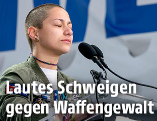 Schülerin Emma Gonzalez während ihrer Rede