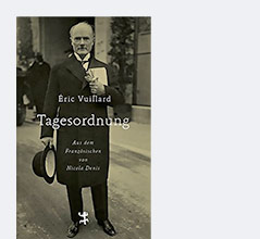 © Matthes & Seitz Berlin Cover des Buches "Tagesordnung" von Eric Vuillard