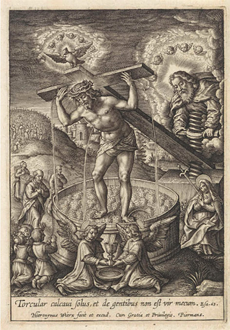 © Public Domain Christus in der Weinpresse von Hieronymus Wierix