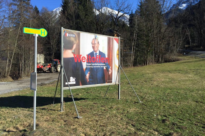 © ORF.at/Gerald Heidegger Werbung zur Landtagswahl in Salzburg