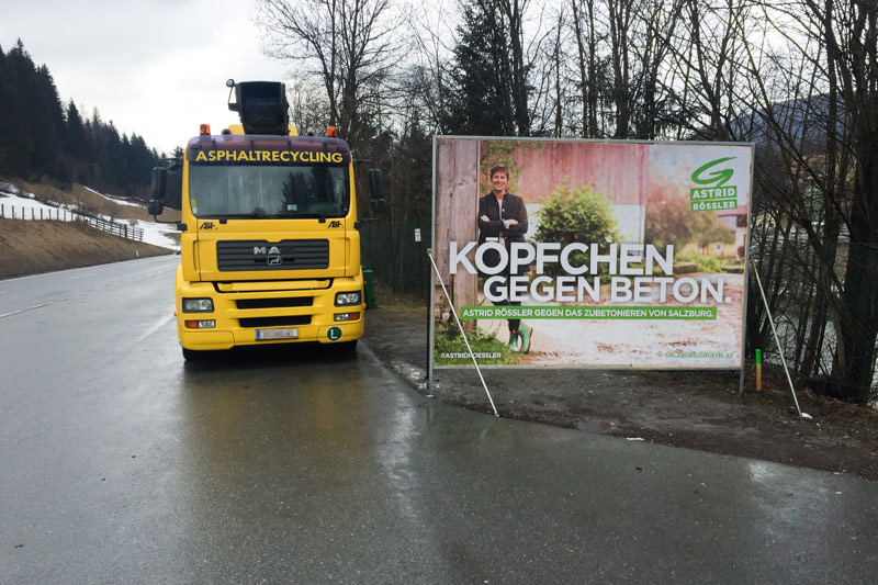 © ORF.at/Gerald Heidegger Werbung zur Landtagswahl in Salzburg
