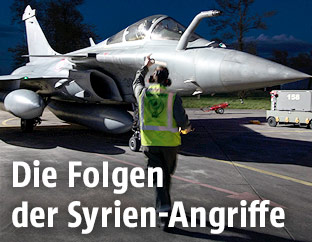 Französischer Kampfjet auf der Saint Dizier Airbase