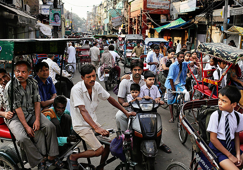 © AP/Kevin Frayer Straßenszene in New Dheli