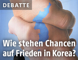 Plakat zeigt vereintes Nord- und Südkorea