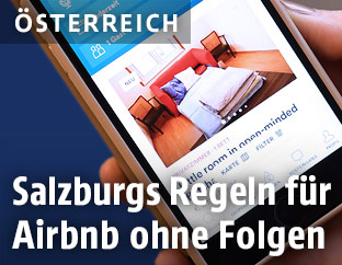 Airbnb Suche auf Mobiltelefon