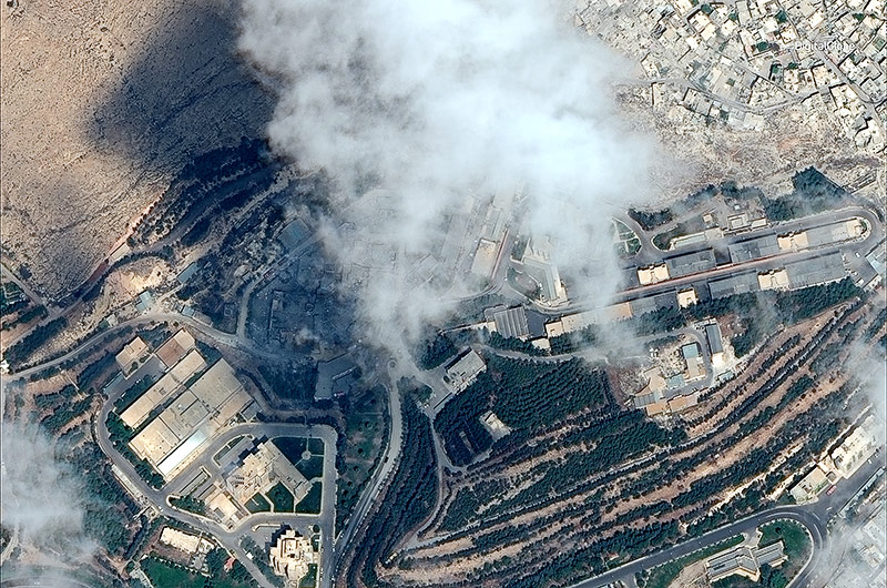 © Reuters/DigitalGlobe Satelittenbild zeigt die Zerstörung in Damaskus