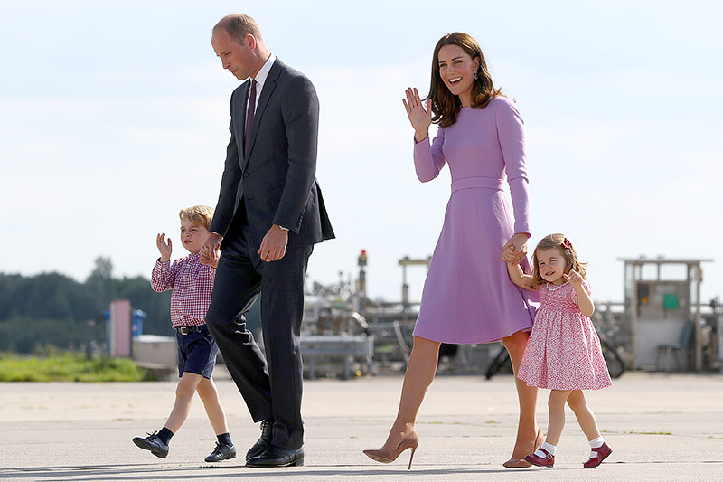 Prinz William, seine Frau Kate, und ihre Kinder Prinz George sowie Prinzessin Charlotte