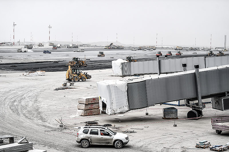 © AP/Lefteris Pitarakis Baustelle von Flughafen