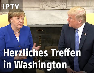 Deutsche Kanzlerin Merkel und US-Präsident Trump