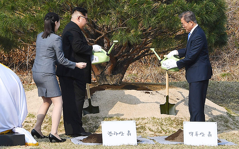 © APA/AFP/Korea Summit Press Kim Jong Un und Moon Jae-in